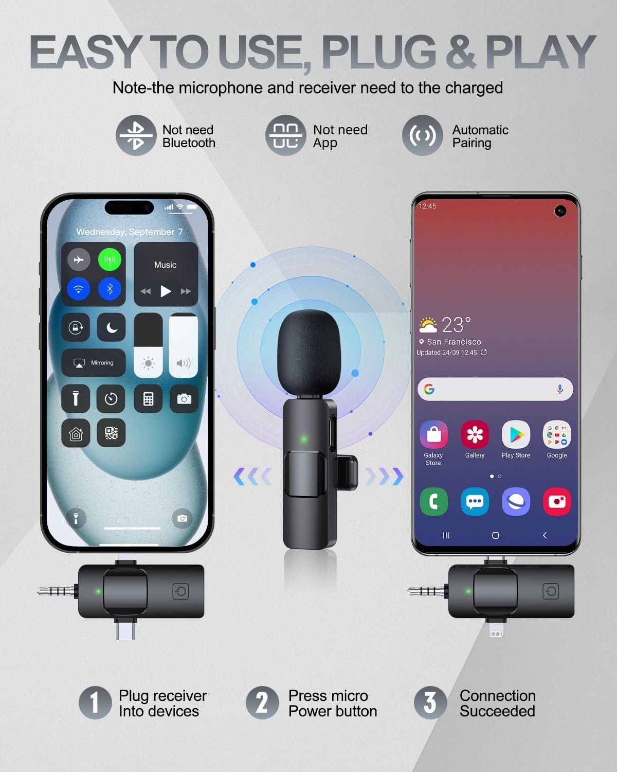 3 in 1 K15 Wireless Microphone - Image 2
