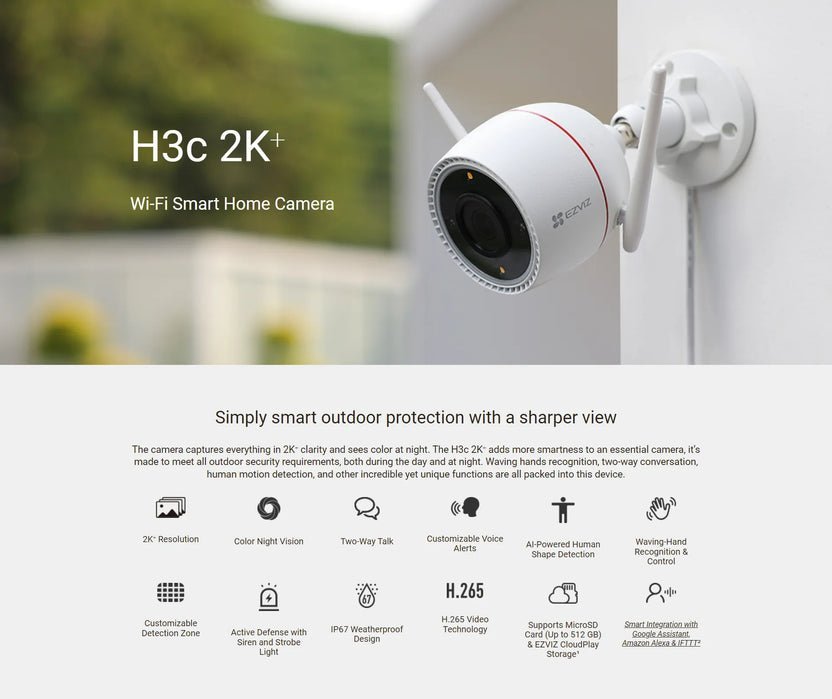 EZVIZ H3C 2K+ (4MP) Wi-Fi Smart AI Home Camera - Image 2
