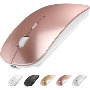 Generic Bluetooth Wireless Mouse - Rechargeable, Rose Gold
